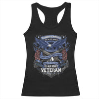 US Military Air Force Veteran Racerback Tank Top It Cannot Be Inherited Nor Can It Be Purchased I Have Earned It - Wonder Print Shop