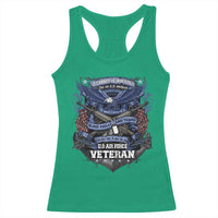 US Military Air Force Veteran Racerback Tank Top It Cannot Be Inherited Nor Can It Be Purchased I Have Earned It - Wonder Print Shop