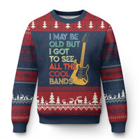 Funny I May Be Old But I Got To See All The Cool Bands Ugly Christmas Sweater - Wonder Print Shop