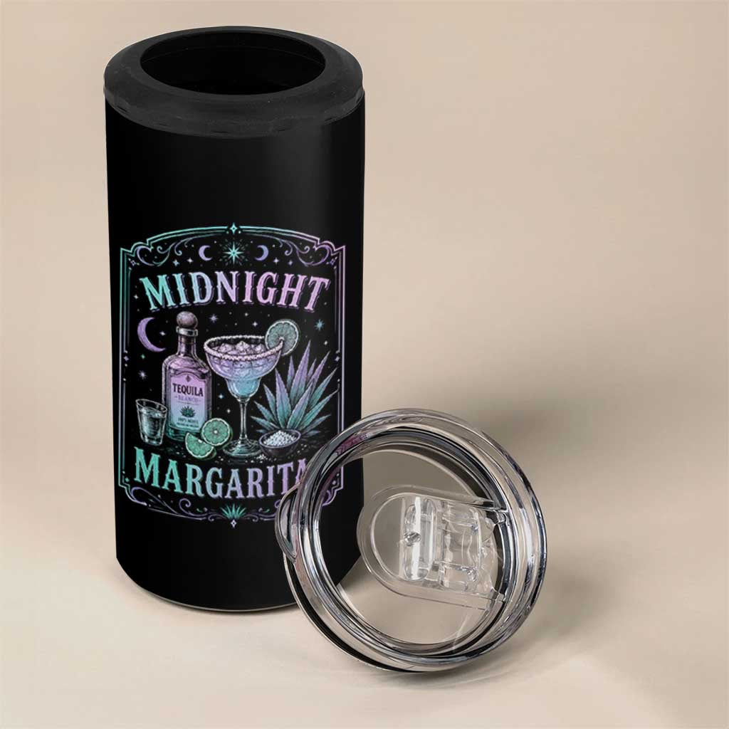 Midnight Margaritas Halloween Witch Cocktail Lover 4 in 1 Can Cooler Tumbler