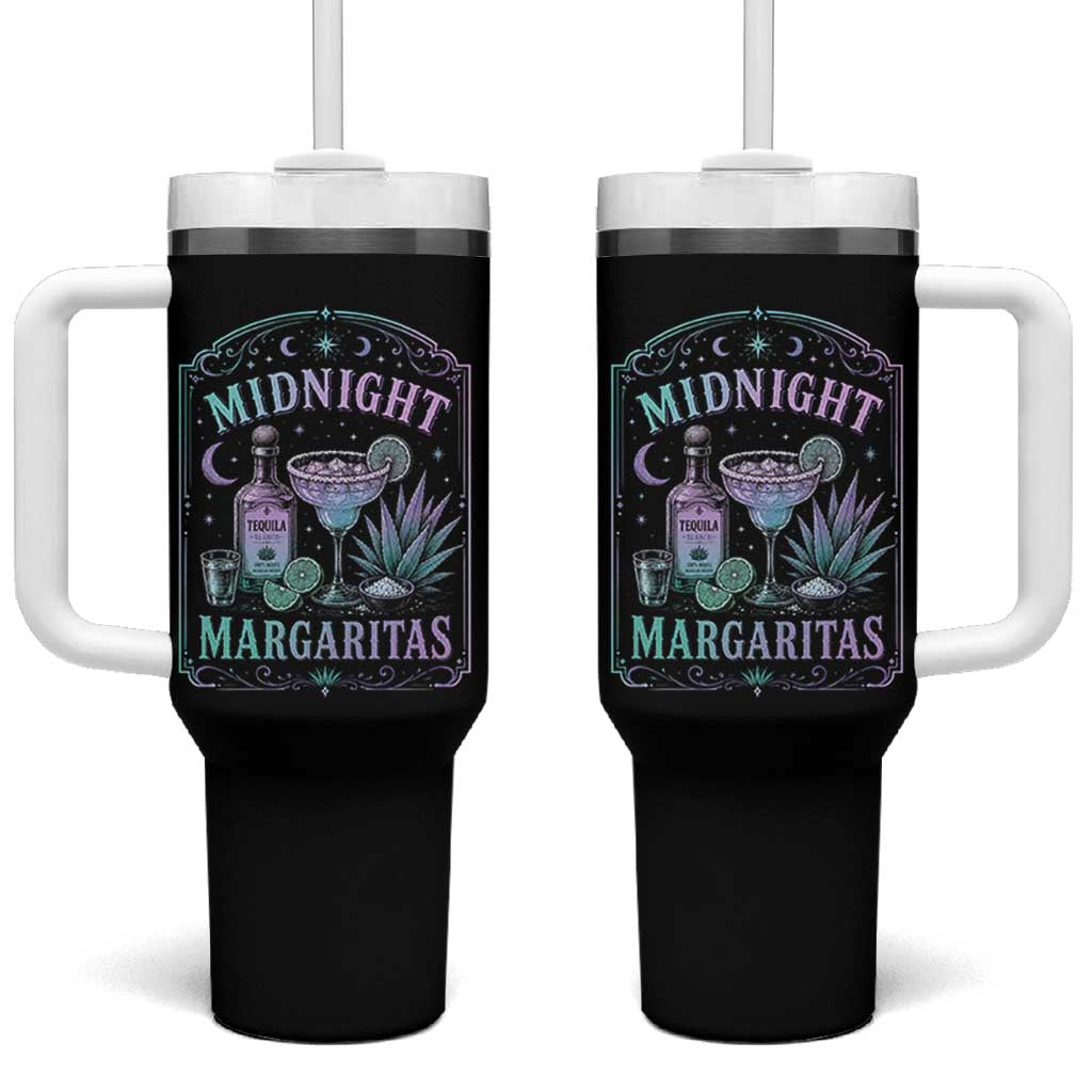 Midnight Margaritas Halloween Witch Cocktail Lover Tumbler With Handle