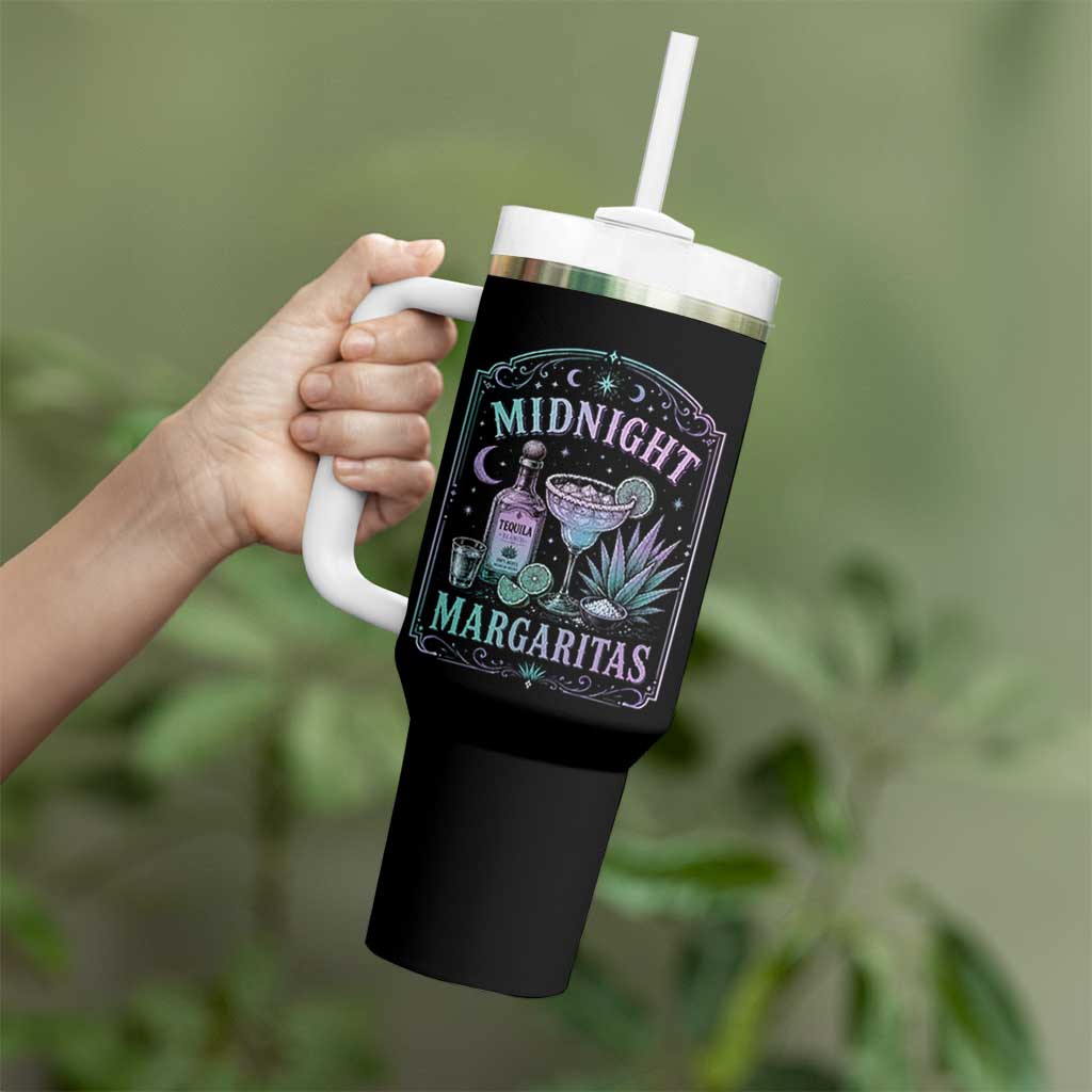Midnight Margaritas Halloween Witch Cocktail Lover Tumbler With Handle