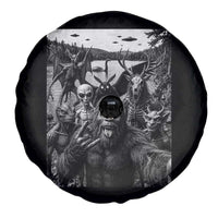 Funny Cryptid Creatures Selfie Spare Tire Cover Bigfoot Alien Cryptozoology Fantasy Mythical Monsters