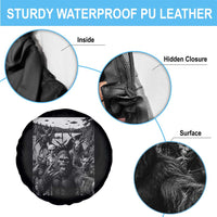 Funny Cryptid Creatures Selfie Spare Tire Cover Bigfoot Alien Cryptozoology Fantasy Mythical Monsters
