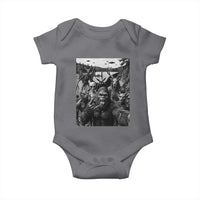 Funny Cryptid Creatures Selfie Baby Onesie Bigfoot Alien Cryptozoology Fantasy Mythical Monsters