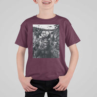 Funny Cryptid Creatures Selfie T Shirt For Kid Bigfoot Alien Cryptozoology Fantasy Mythical Monsters