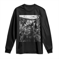 Funny Cryptid Creatures Selfie Long Sleeve Shirt Bigfoot Alien Cryptozoology Fantasy Mythical Monsters