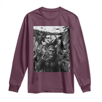 Funny Cryptid Creatures Selfie Long Sleeve Shirt Bigfoot Alien Cryptozoology Fantasy Mythical Monsters