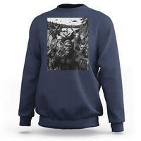 Funny Cryptid Creatures Selfie Sweatshirt Bigfoot Alien Cryptozoology Fantasy Mythical Monsters