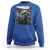 Funny Cryptid Creatures Selfie Sweatshirt Bigfoot Alien Cryptozoology Fantasy Mythical Monsters