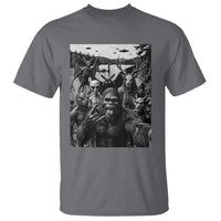 Funny Cryptid Creatures Selfie T Shirt Bigfoot Alien Cryptozoology Fantasy Mythical Monsters