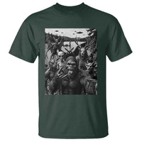 Funny Cryptid Creatures Selfie T Shirt Bigfoot Alien Cryptozoology Fantasy Mythical Monsters