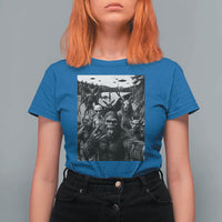 Funny Cryptid Creatures Selfie T Shirt For Women Bigfoot Alien Cryptozoology Fantasy Mythical Monsters