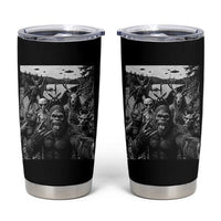 Funny Cryptid Creatures Selfie Tumbler Cup Bigfoot Alien Cryptozoology Fantasy Mythical Monsters