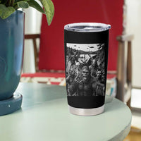 Funny Cryptid Creatures Selfie Tumbler Cup Bigfoot Alien Cryptozoology Fantasy Mythical Monsters