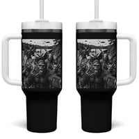 Funny Cryptid Creatures Selfie Tumbler With Handle Bigfoot Alien Cryptozoology Fantasy Mythical Monsters