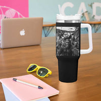 Funny Cryptid Creatures Selfie Tumbler With Handle Bigfoot Alien Cryptozoology Fantasy Mythical Monsters