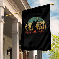 Funny Bigfoot Pickles Lover Garden Flag Retro Sasquatch Cucumber Food Lover