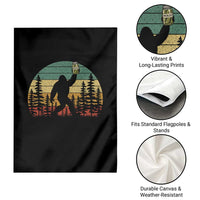Funny Bigfoot Pickles Lover Garden Flag Retro Sasquatch Cucumber Food Lover