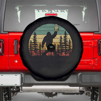 Funny Bigfoot Pickles Lover Spare Tire Cover Retro Sasquatch Cucumber Food Lover