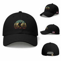 Funny Bigfoot Pickles Lover Baseball Cap Retro Sasquatch Cucumber Food Lover