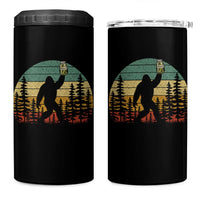 Funny Bigfoot Pickles Lover 4 in 1 Can Cooler Tumbler Retro Sasquatch Cucumber Food Lover