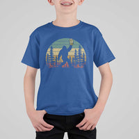 Funny Bigfoot Pickles Lover T Shirt For Kid Retro Sasquatch Cucumber Food Lover