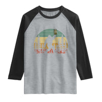 Funny Bigfoot Pickles Lover Raglan Shirt Retro Sasquatch Cucumber Food Lover