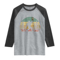 Funny Bigfoot Pickles Lover Raglan Shirt Retro Sasquatch Cucumber Food Lover