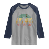 Funny Bigfoot Pickles Lover Raglan Shirt Retro Sasquatch Cucumber Food Lover