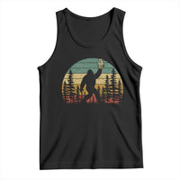 Funny Bigfoot Pickles Lover Tank Top Retro Sasquatch Cucumber Food Lover