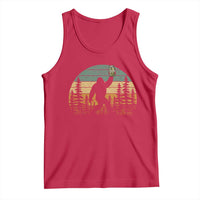 Funny Bigfoot Pickles Lover Tank Top Retro Sasquatch Cucumber Food Lover