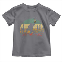 Funny Bigfoot Pickles Lover Toddler T Shirt Retro Sasquatch Cucumber Food Lover