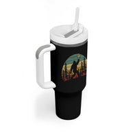 Funny Bigfoot Pickles Lover Tumbler With Handle Retro Sasquatch Cucumber Food Lover
