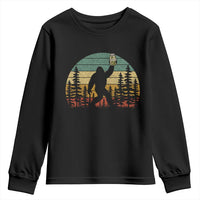 Funny Bigfoot Pickles Lover Youth Sweatshirt Retro Sasquatch Cucumber Food Lover