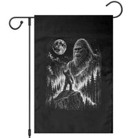 Bigfoot Howling at Moon Mystical Forest Garden Flag Funny Sasquatch Nature Lover