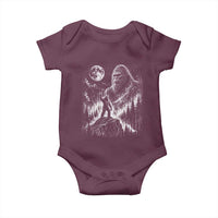 Bigfoot Howling at Moon Mystical Forest Baby Onesie Funny Sasquatch Nature Lover