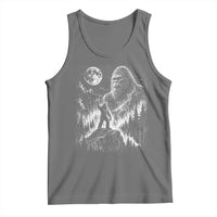 Bigfoot Howling at Moon Mystical Forest Tank Top Funny Sasquatch Nature Lover