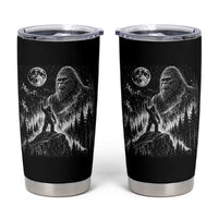 Bigfoot Howling at Moon Mystical Forest Tumbler Cup Funny Sasquatch Nature Lover