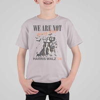 Halloween Harris Walz'24 T Shirt For Kid We Are Not Going Back Witches Bat - Wonder Print Shop