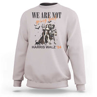 Halloween Harris Walz'24 Sweatshirt We Are Not Going Back Witches Bat - Wonder Print Shop