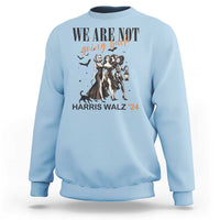 Halloween Harris Walz'24 Sweatshirt We Are Not Going Back Witches Bat - Wonder Print Shop