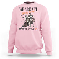 Halloween Harris Walz'24 Sweatshirt We Are Not Going Back Witches Bat - Wonder Print Shop