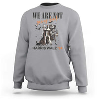 Halloween Harris Walz'24 Sweatshirt We Are Not Going Back Witches Bat - Wonder Print Shop