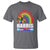 Harris Walz T Shirt LGBT Rainbow Flag Hand Rise Flower Unity - Wonder Print Shop