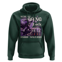 Harris Walz 2024 Halloween Hoodie We're Not Going Back Witch Childless Cat Ladies Moon - Wonder Print Shop