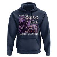 Harris Walz 2024 Halloween Hoodie We're Not Going Back Witch Childless Cat Ladies Moon - Wonder Print Shop