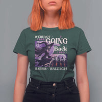 Harris Walz 2024 Halloween T Shirt For Women We're Not Going Back Witch Childless Cat Ladies Moon - Wonder Print Shop