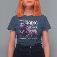 Harris Walz 2024 Halloween T Shirt For Women We're Not Going Back Witch Childless Cat Ladies Moon - Wonder Print Shop
