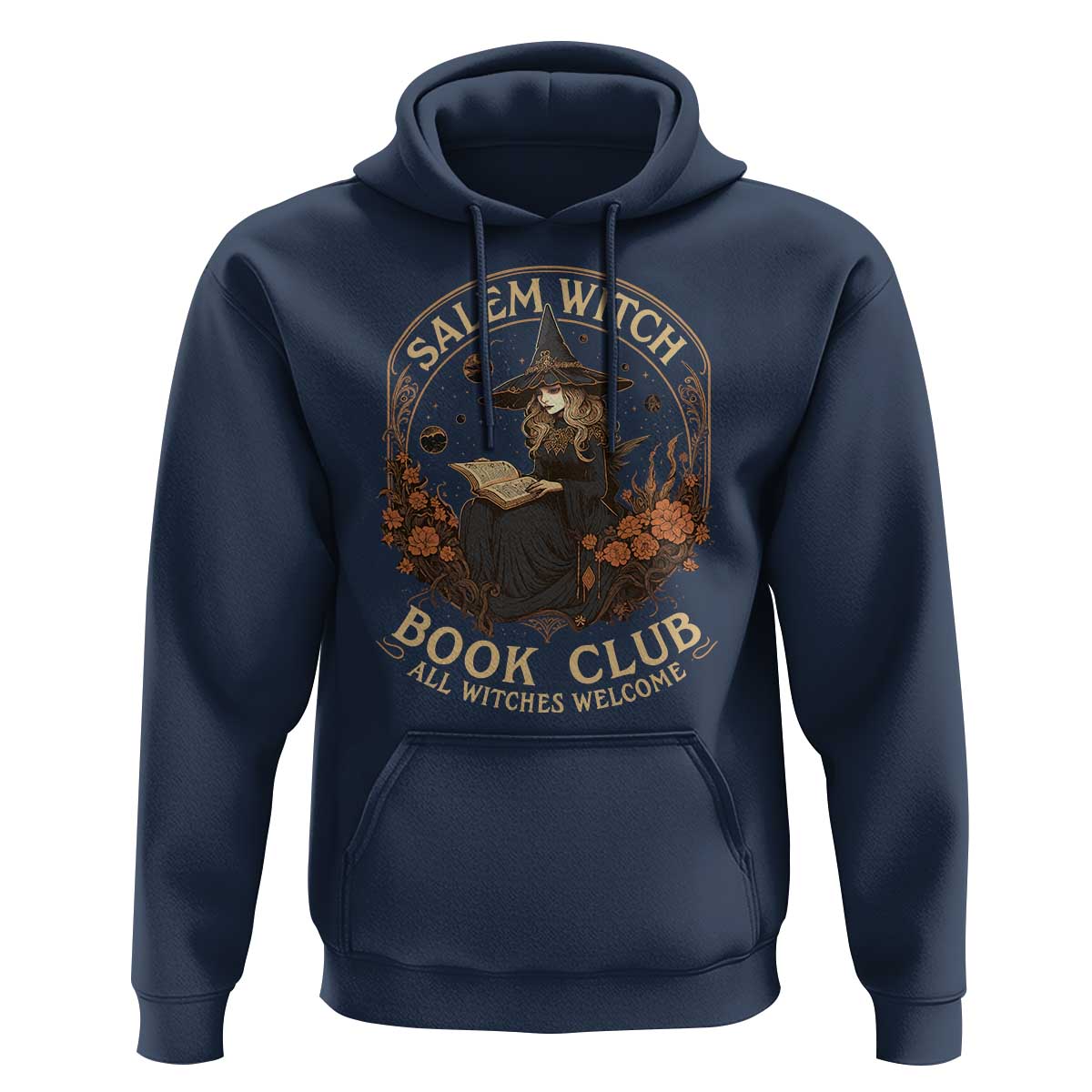Salem Witch Book Club All Witches Welcome Hoodie Halloween Book Lover - Wonder Print Shop